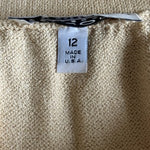 St John Collection Nautical Sweater Skirt Set Beige Ivory Gold Women’s M 12 NWT