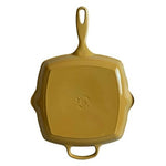 Vintage LE CREUSET Yellow Enamel Cast Iron Square Grill Skillet Pan 1.5Qt France