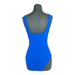 OQQ Vibrant Blue Ribbed Sleeveless Tank Bodysuit Womens Size S Stretch EXCellent