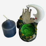 Barcelona Sagrada Familia 2021 Resin Moon Face Candle Holder Souvenir 3.2" VG