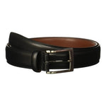 Perry Ellis Portfolio Men's Black Leather Double Stitch Dress Belt Size 36 EXC