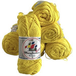 Lot of 8 (400 gr) Vintage Mayflower Bright Yellow 100% Cotton Knitting Yarn NWT
