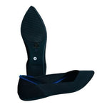 ROTHY’S The Point Black Blue Knit Pointed Toe Flats Women’s Size 9 NWOB