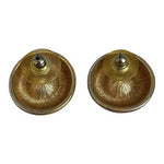 Vintage Gold Plated Aqua Blue Crystal Stud Earrings Round Rope Bezel Good