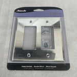 Amerelle Beveled Mirror Polished Acrylic Double Rocker Wall Plate NIP
