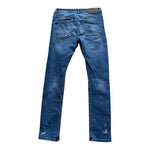 Zara Mens Blue Denim Distressed Ripped Slim Fit Jeans Size 30 VG
