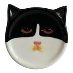 2001 Bandwagon Ceramic Cat Coasters Set of 2 Vintage Kitty Drink Holders VG