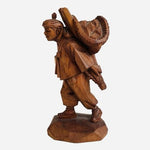 Signed Kim Boo Ho Seoul Korea Vintage Hand Carved Wood Asian Man Figurine 6"