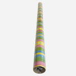 Easter Gift Wrap Roll Pastel Stripe Bunny Floral Print 30 sq feet NIP