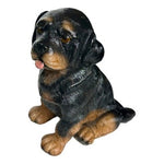Dog Mate Rottweiler Puppy Figurine 5" Sitting Dog Resin Sculpture Vintage Dog