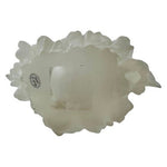 Playing Dolphins Frosted Glass Figurine 7.5" Ball Statue Riding Waves Sculpture