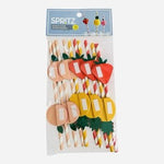 Spritz Fruit Honeycomb Paper Straws 10ct Strawberry Pineapple Peach NIP
