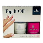 Jessica Top It Off Nail Polish Set Shatter Crackle 481 Nail Lacquer Duo NIB