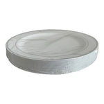 Elegant White Plastic Plates 20pc Silver Rim Heavy Duty 7.5in Party NIP