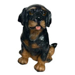 Dog Mate Rottweiler Puppy Figurine 5" Sitting Dog Resin Sculpture Vintage Dog