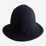 Vintage Lids 100% Wool Felt Bucket Hat Black Tall Crown One Size Unisex EXC