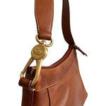 Dooney & Bourke Florentine Leather Shoulder Hobo Bag Tan Brown VG