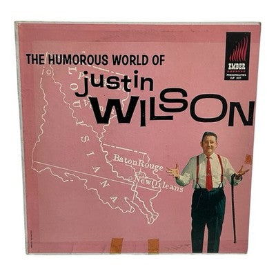 Justin Wilson - The Humorous World Of Justin Wilson LP Ember ELP 801 1961 VG/G+