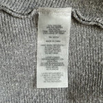 LIV Milano Grey Knit Top Lace Embroidery Rhinestone Dolman Sleeve Sz M Chic
