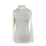 Hotouch Ivory Long Sleeve Mock Turtleneck Top Casual Womens S NWT