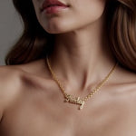 Keeley Gold Plated Necklace Custom Pendant Gift for Women Girls 22"-24" NIB