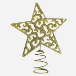 Gold Glitter Filigree Star Christmas Tree Topper VG