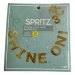 Spritz Create-Your-Own Gold Banner Kit 98 Pieces English/Spanish New