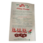 Rare Vintage 1968 Holiday Greetings At Your Service Recipe Booklet 17 Pages VG