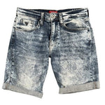 GUESS Men's Slim Denim Shorts Acid Wash Blue Stretch Bermuda Jorts Sz 29 VG