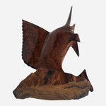 Hand Carved Desert Ironwood Marlin Swordfish 8" Figurine Wood Sculpture NWOT