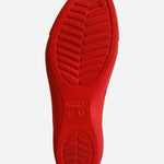 Crocs Womens Sz 6 W Red Iconic Comfort Ballet Flats Slip On Shoes Washable EXC