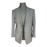 John Williams Men's Classic Fit Suit Jacket & Pants Set L Grey Wool Blend EXC