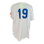 New York Mets MLB White Striped Team Jersey XL Button Front Dri-FIT NWT