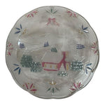 Studio Nova Winter Chapel Christmas Glass Serving Plate Vintage NIB