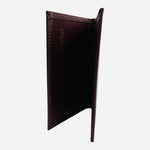Vintage Strong Brand Burgundy Leather Bifold Business Card Case Sheraton Logo