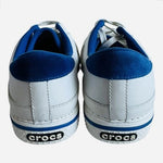 Crocs Hover Lace-Up Sneakers Men's White Blue Leather Spiked Golf Shoes M10 VG