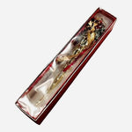 Oversized Gold Glass Cone Teardrop Christmas Ornament Collectible 8 Inch