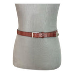 Peruzzi Florence Italy Cognac Brown Genuine Leather Basket Weave Belt 95/110 New