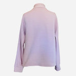 Women's Pink Ribbed Quarter Zip Pullover Sweatshirt Size M Activewear Top VG