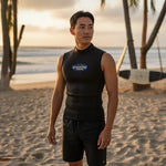 Men's Black Quantum Stretch Neoprene Wetsuit Vest XXL Sleeveless Good Plus