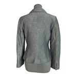 ANN TAYLOR LOFT Silver Grey Long Sleeve Blazer Women’s Button Front Jacket size