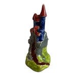 Artisan Multicolored Ceramic Castle Monument Handcrafted Very Good Condition
