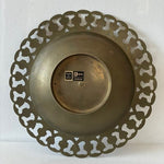 Antique Indian Hand-Painted Metal Gupta Bowl Plate 8.3" Collectible Very Good