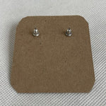 Classic White Faux Pearl Stud Earrings Button Style NWOT  0.75”
