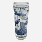 New Jersey Souvenir Tall Shot Glass Trump Taj Mahal Atlantic City EXC Vintage