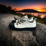 Rilassare Leather Lace Up Sneakers Black White Colorblock Size 37 NWOT