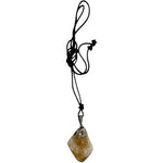 Raw Citrine Crystal Pendant Necklace Natural Healing Stone Energy Amulet VG