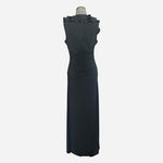 Laundry by Shelli Segal Black Ruffled Sleeve Maxi Dress Women's Gown Size 12