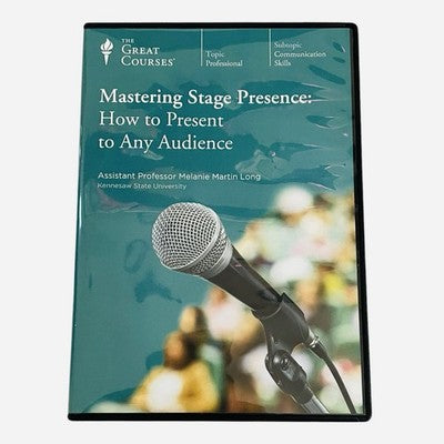 Great Courses Mastering Stage Presence How to Present Any Audience 4 DVD Book