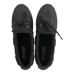Sperry Top Sider Black Quilted Duck Boots Waterproof Rubber Womens 7.5 VG